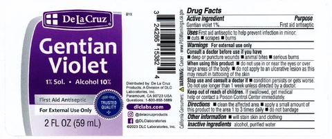 DE LA CRUZ GENTIAN VIOLET 포장