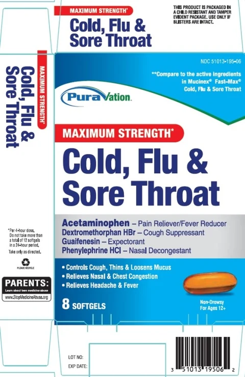 COLD FLU and SORE THROAT RELIEF packaging