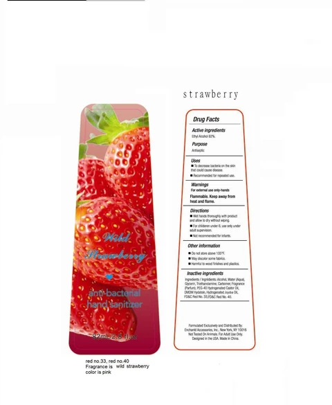 Wild Strawberry Anti-Bacterial Hand Sanitizer packaging