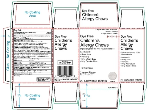 WalmartDye Free Chidrens Allergy Chews packaging