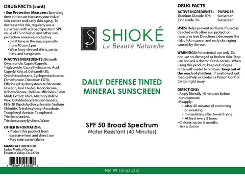 Daily Defense Tinted Mineral Sunscreen 포장
