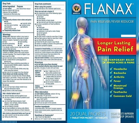 Belmora Flanax 포장
