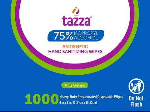 Tazza Antiseptic Hand Wipes packaging