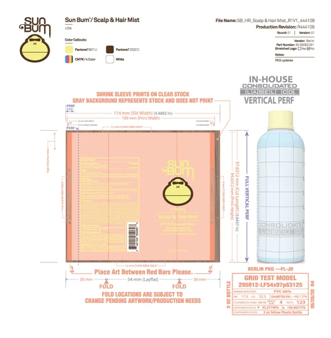 Sun Bum Protecting Scalp and Hair Mist SPF 30 sunscreen / Sun Bum Protecting Scalp and Hair Mist SPF 30 sunscreen - IFC 포장