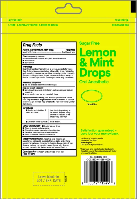 Lemon Mint Drops packaging