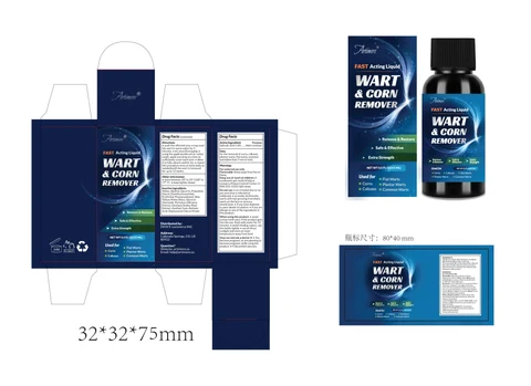 Wart Corn Remover Liquid packaging