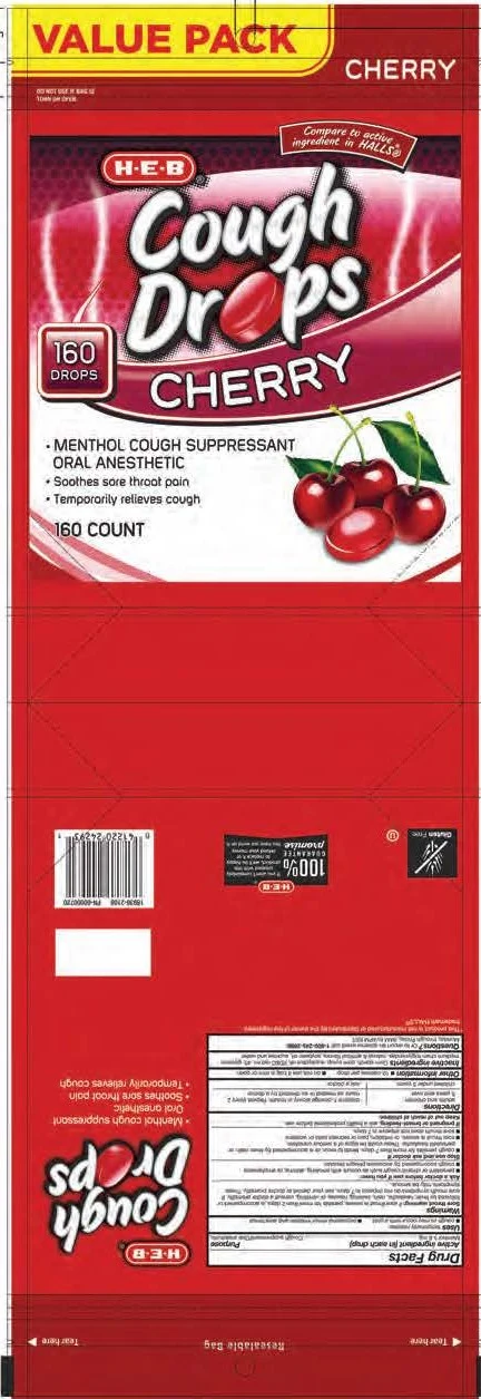 HEB Cherry Cough Drops 포장