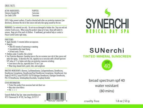 SUNerchi Tinted Mineral Sunscreen 포장