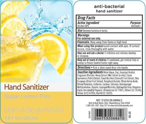 Anti-Bacterial Hand SanitizerSugar Lemon Fizz 포장