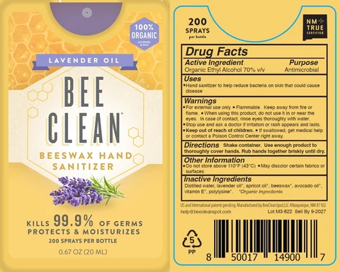 Bee Clean - Beeswax Hand Sanitizer - Lavender Oil 포장