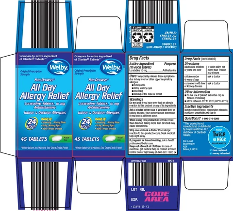 welby all day allergy relief 포장