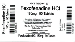 fexofenadine hydrochloride packaging