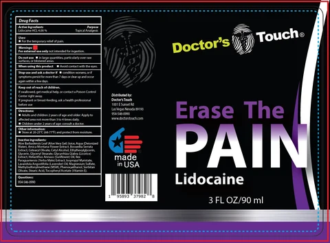 DOCTORS TOUCH Erase The Pain Lidocaine 포장