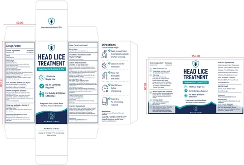 Head Lice Treatment Ivermectin Lotion118mL packaging