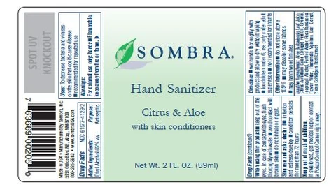Sombra Hand Sanitzer packaging