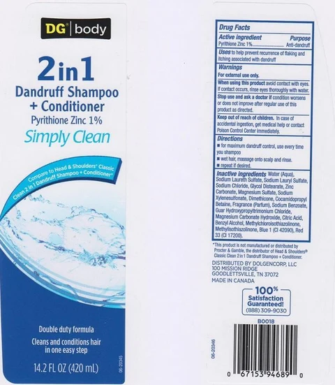 DG BODY2 IN 1 SIMPLY CLEAN 포장