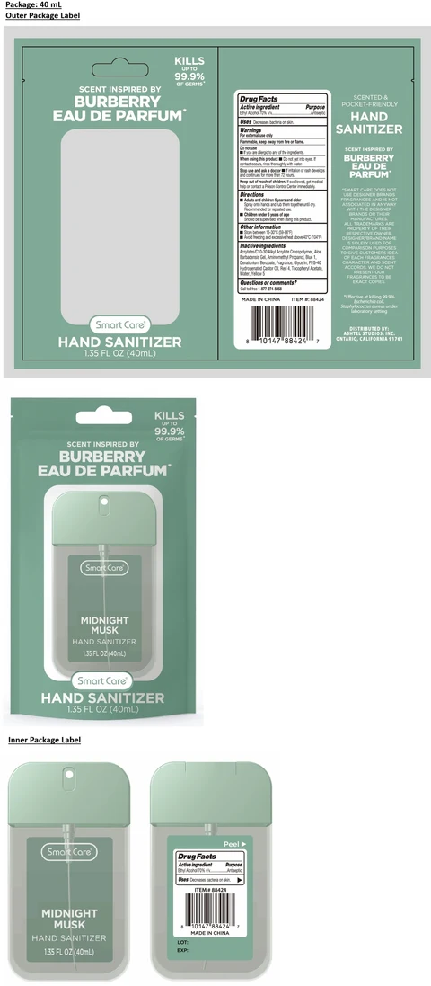 Smart Care MIDNIGHT MUSK HAND SANITIZER 포장