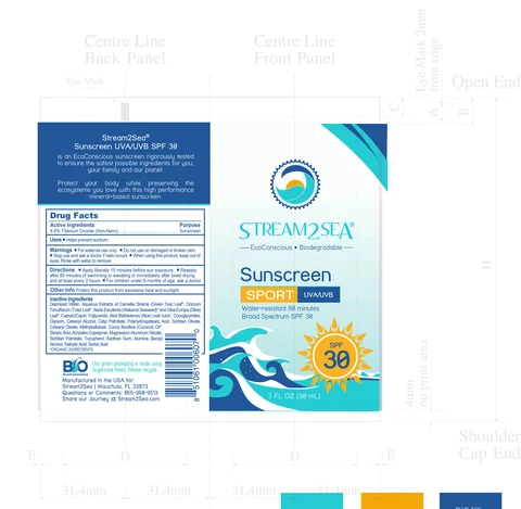 Stream2Sea Broad Spectrum Sport Face & Body SPF 30 3oz