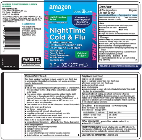basic care nighttime cold and flu 포장
