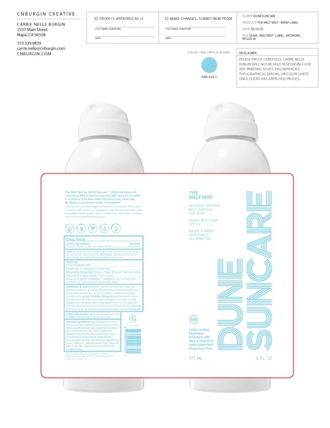 THE MELT MISTSheerest Mineral Mist Suncare for Body 포장
