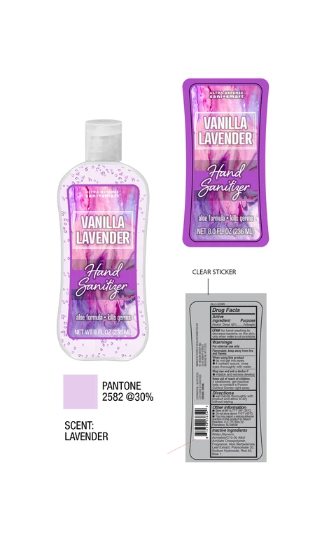 Ultra Defense Sani Smart Vanilla Lavender Hand Sanitizer 포장