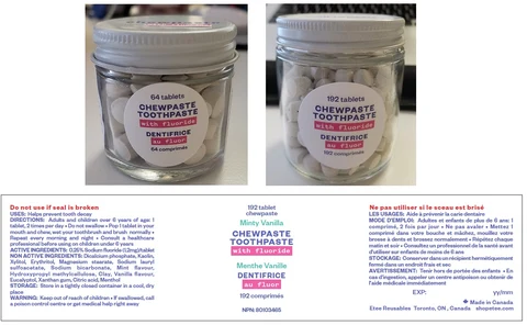 Chewpaste with Fluoride packaging