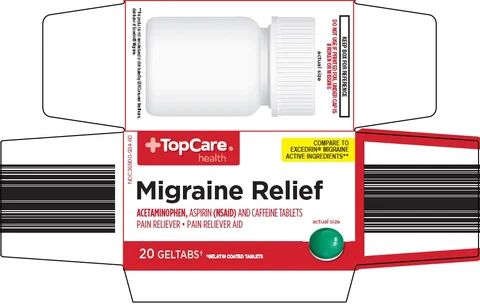 topcare migraine relief 포장