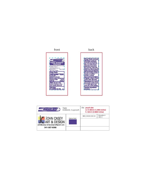 Triple Antibiotic packaging