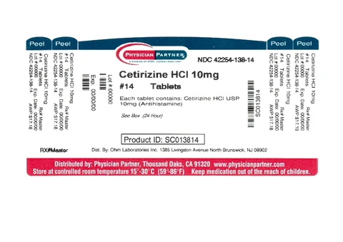 Cetirizine hydrochloride 포장