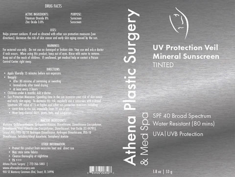UV Protection Veil Mineral Sunscreen, tinted 포장