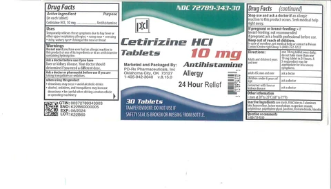 cetirizine hydrochloride packaging