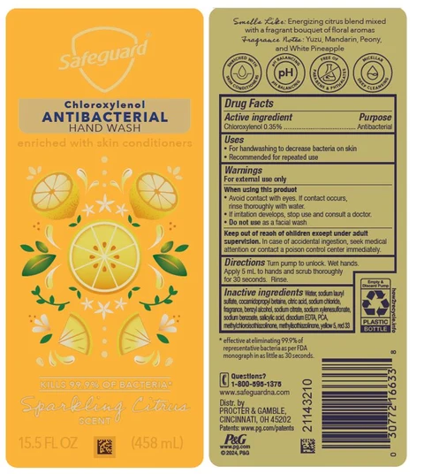 Safeguard Antibacterial Hand Wash Sparkling Citrus ScentNotes of Citrus 포장
