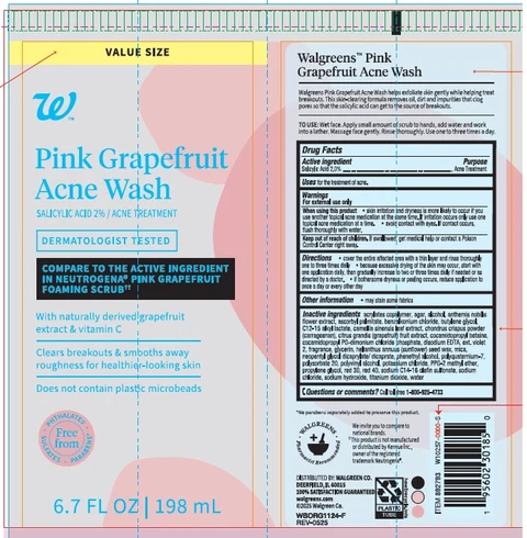Walgreens Pink Grapefruit Acne Wash packaging