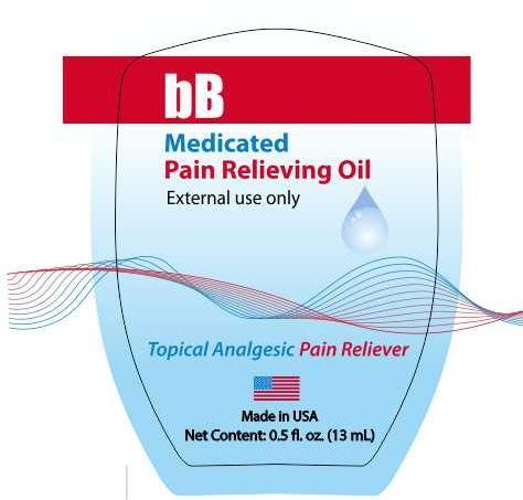 bB Medicated Pain Relieving Oil packaging