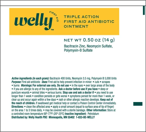 Welly Bravery Triple Antibiotic packaging