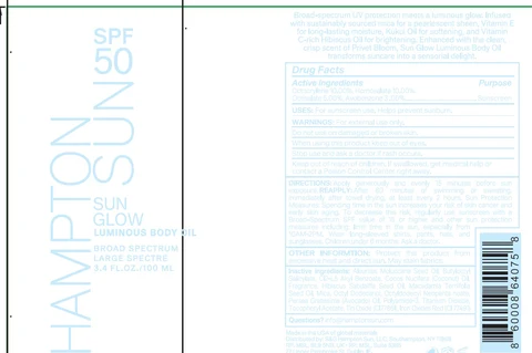 HAMPTON SUN SPF50 SUNSHIELD BODY GLOW 포장
