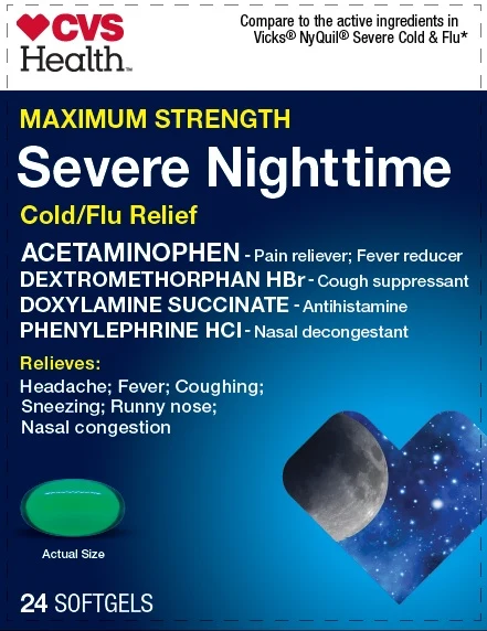 SEVERE NIGHTTIME COLD AND FLU 포장