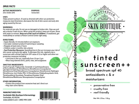 Tinted Sunscreen packaging