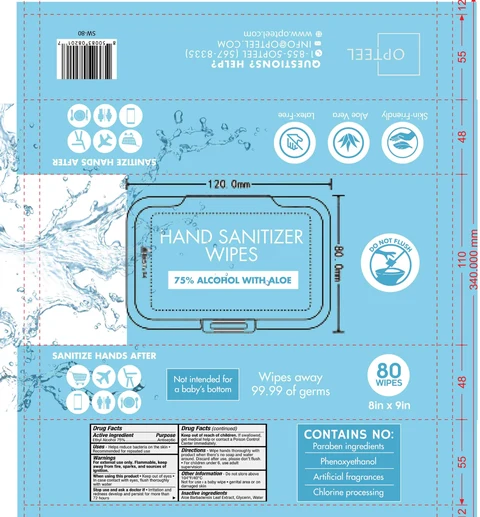 HAND SANITIZER WIPES 포장