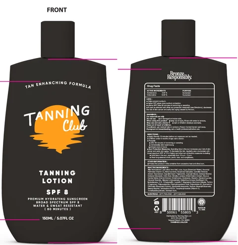 Tanning Club Tanning SPF-8 포장