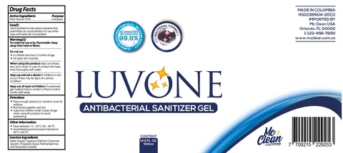 Luvone Antibacterial Sanitizer packaging