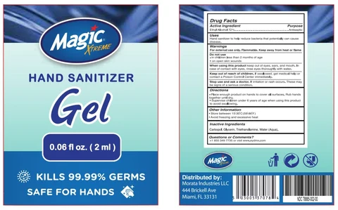 MAGIC XTREME XTRA HAND SANITIZER packaging