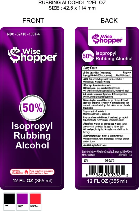 WISE SHOPPER ISOPROPYL ALCOHOL 50% packaging