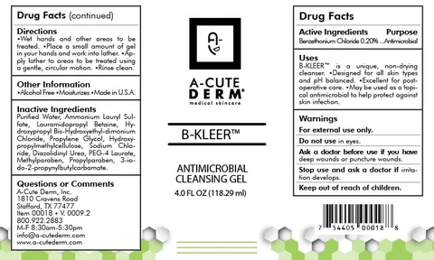 Antimicrobial cleansing gel 포장