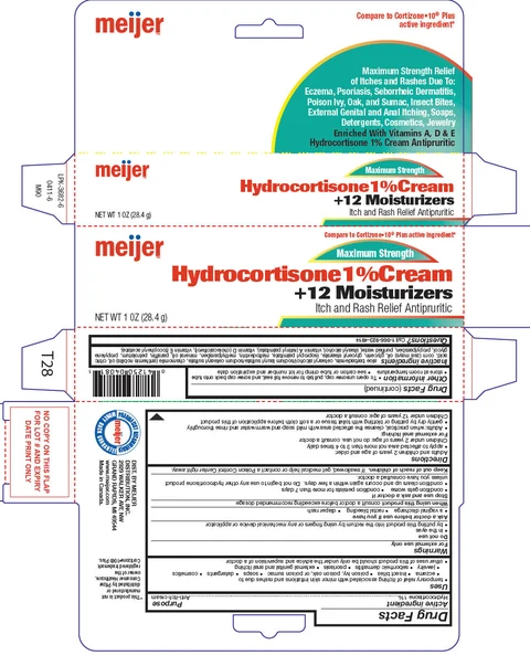 meijer Hydrocortisone Plus 12 Moisturizers 포장
