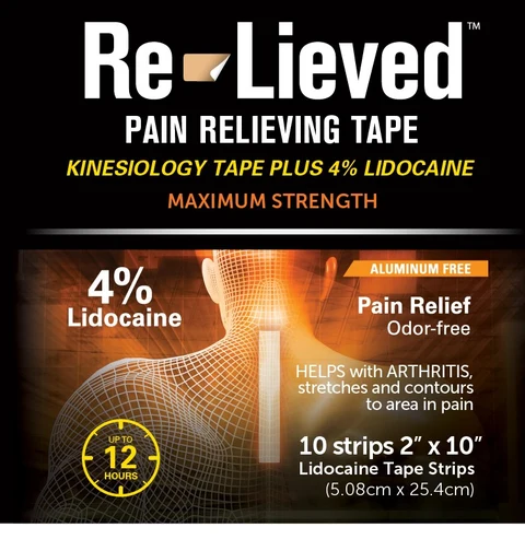 Re-Lieved 4% Lidocaine Fabric Tape 포장