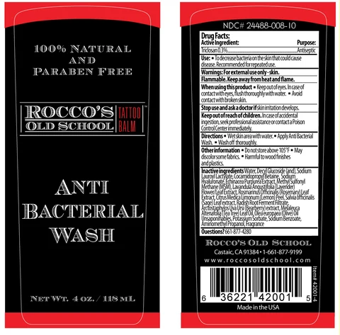 Roccos Old School Tattoo BalmAnti Bacterial Wash packaging