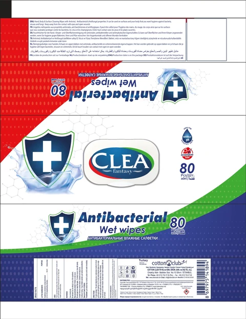 CLEA FANTASY ANTIBACTERIAL WET WIPES packaging