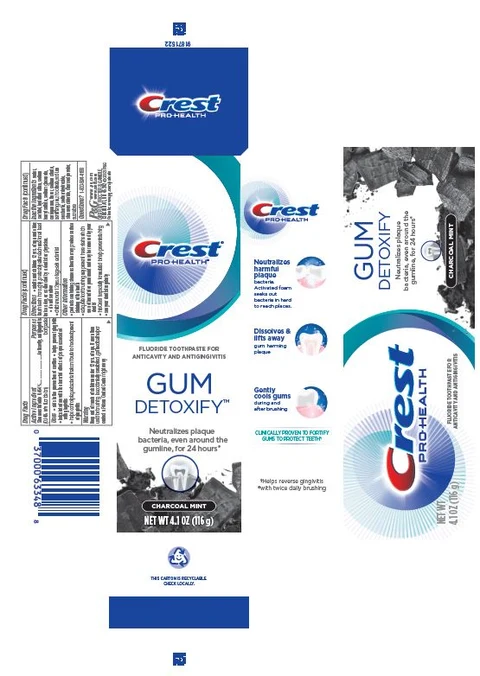 Crest Pro-HealthGum Detoxify Charcoal Mint 포장