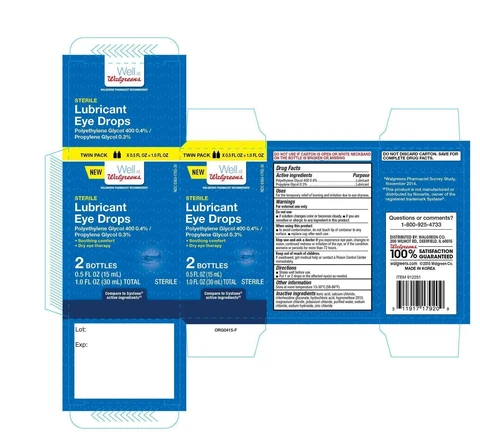 Walgreens Lubricant Eye packaging